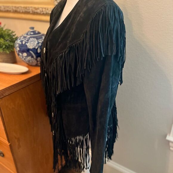 VINTAGE Cripple Creek leather fringe jacket - Picture 9 of 13